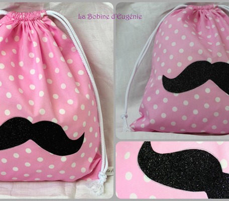 Sac pochon "moustache"