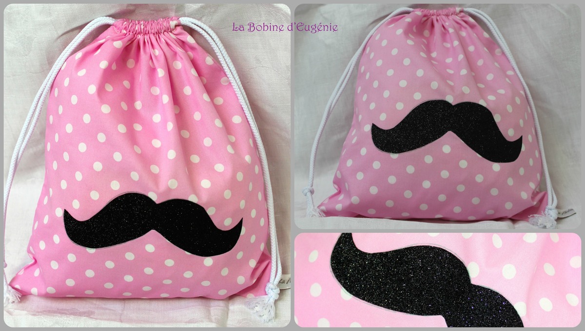 Sac pochon "moustache"